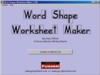 Free Word Shape Worksheet Maker